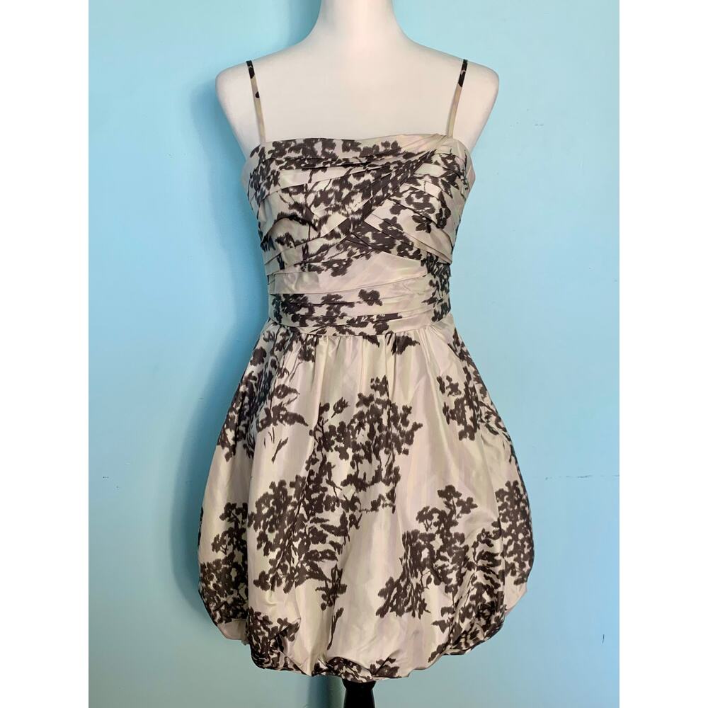 NWT BCBGMaxAzria Misty Haze Bubble Hem Silk Dress Size 6